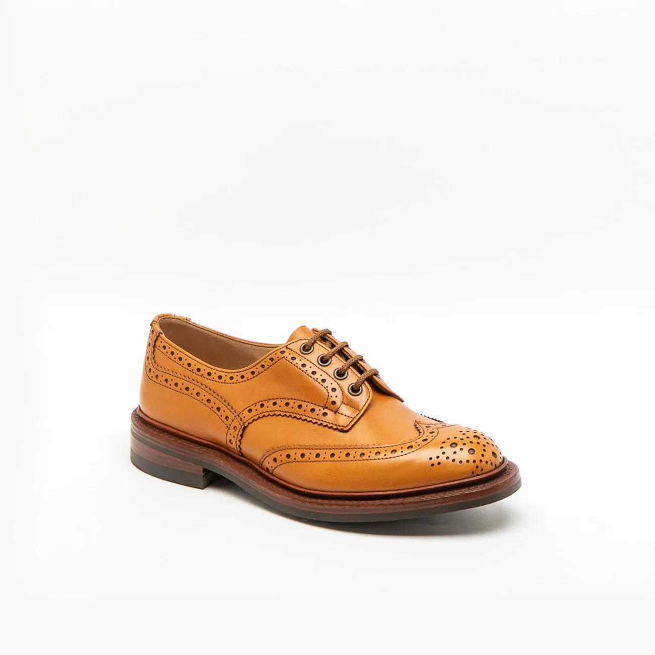 Stringata derby Tricker's Bourton in pelle color cuoio (Suola Dainite) - immagine 2