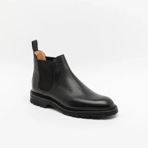 Stivale chelsea Crockett & Jones Chelsea 11 in pelle martellata nera