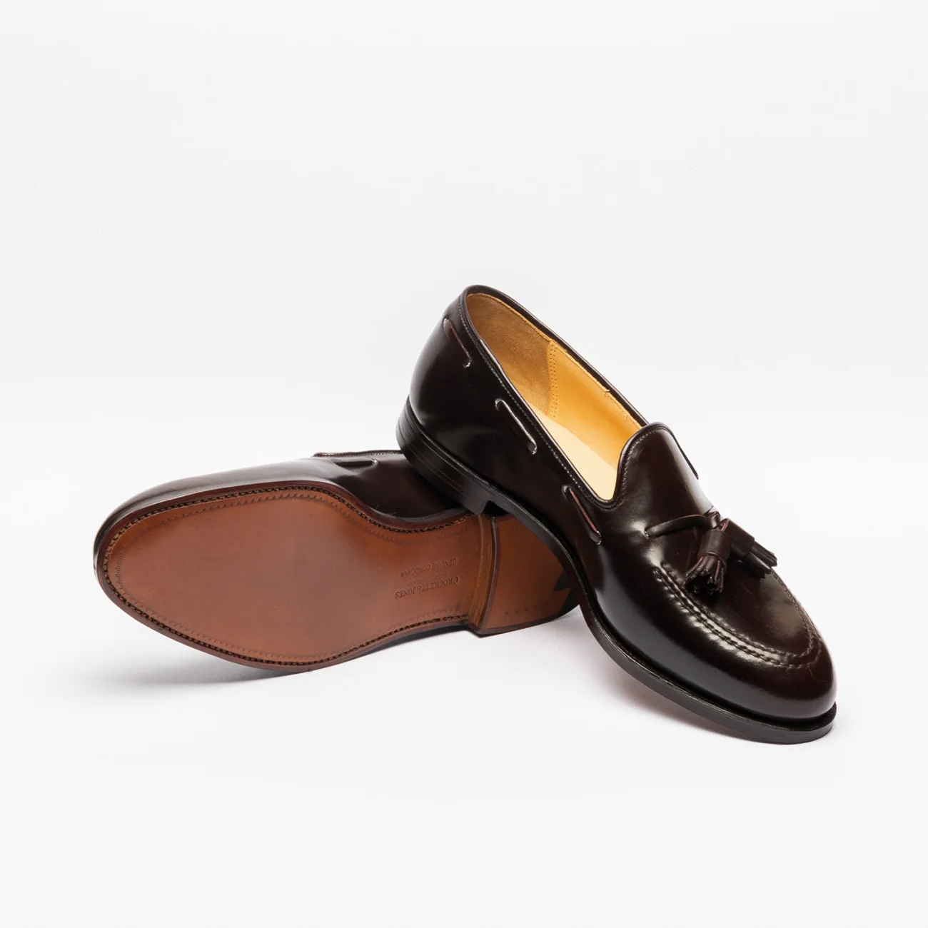Mocassino con nappine Crockett & Jones Cavendish 2 in pelle di cavallo bordeaux - immagine 5