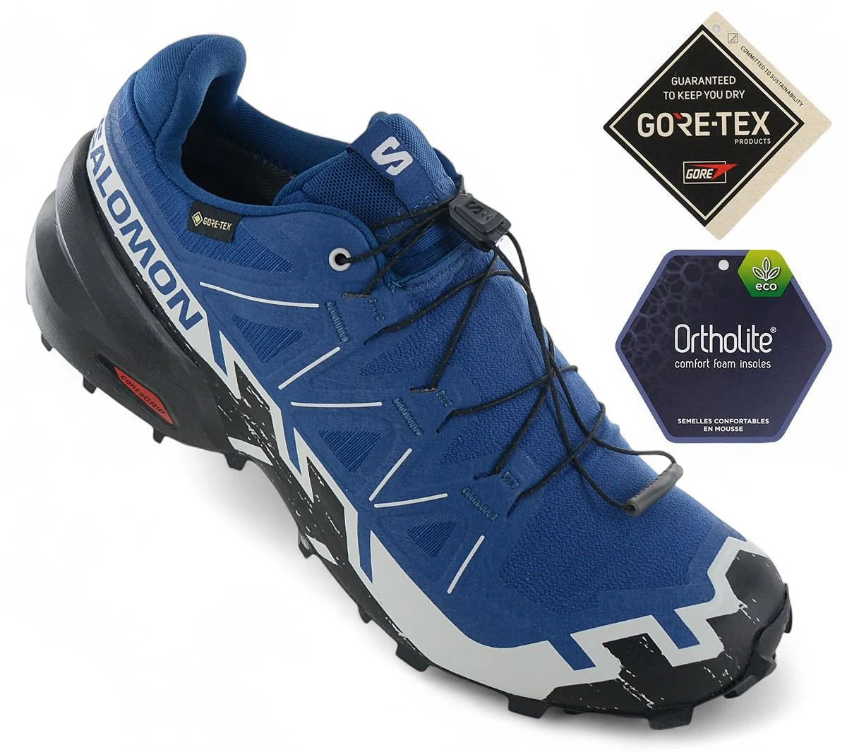 Salomon Speedcross 6 GTX - GORE-TEX - Herren Trail-Running Schuhe Laufschuhe Blau 477649 - immagine 3