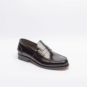 Mocassino penny Borghini 750 in pelle spazzolata bordeaux