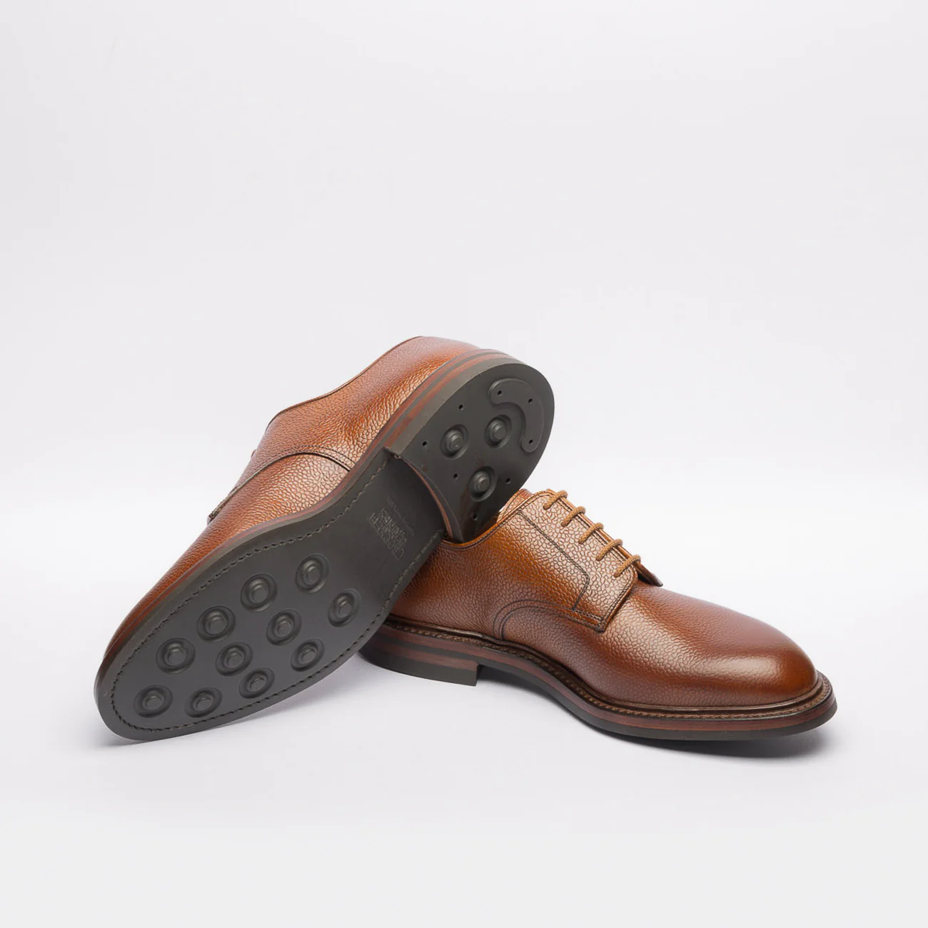 Stringata derby Crockett & Jones Grasmere in pelle martellata cuoio - immagine 5