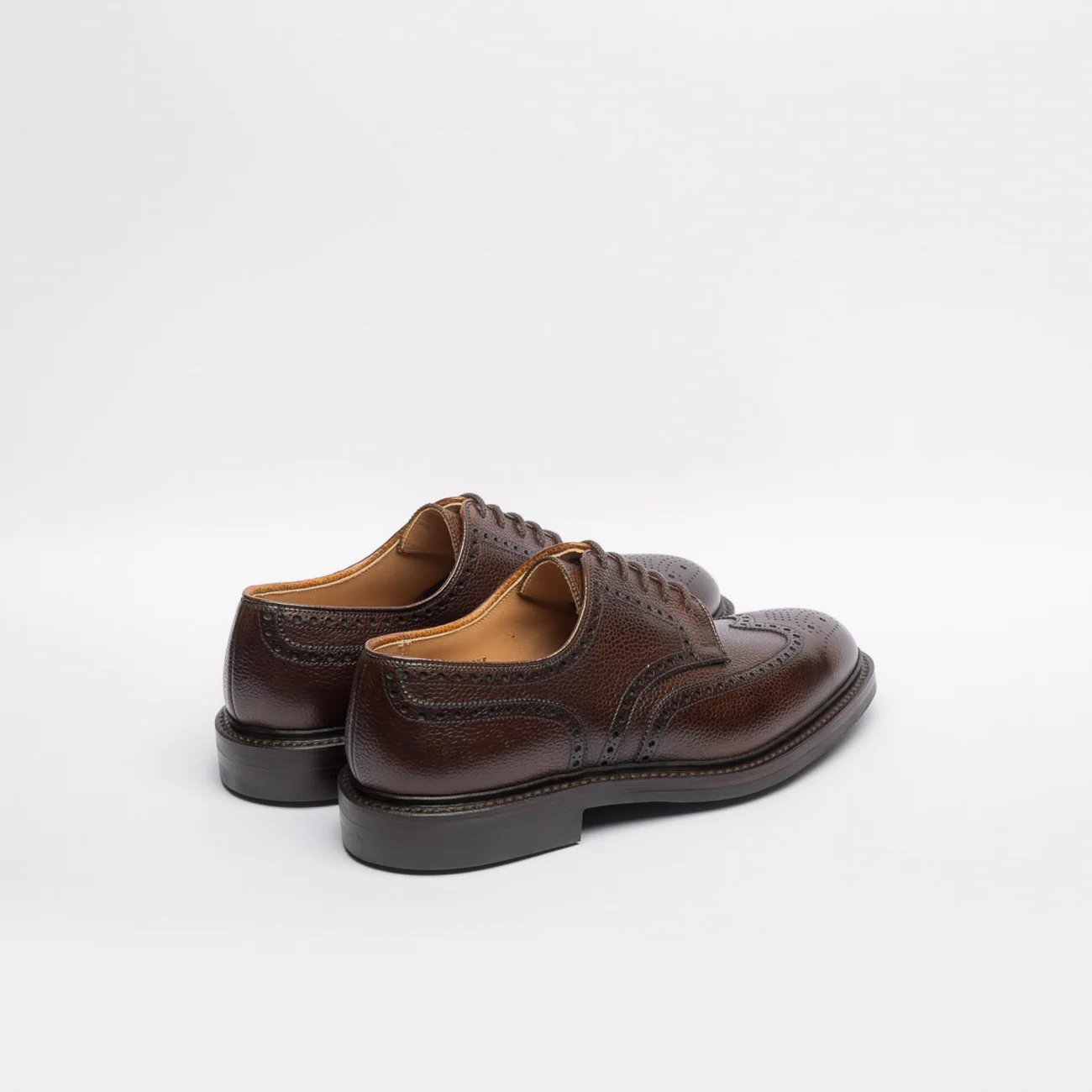 Stringata derby Crockett & Jones Pembroke in pelle martellata marrone - immagine 4