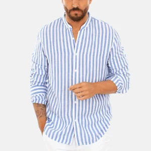 CAMICIA LINO COLLO COREANO