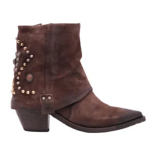 A.S.98 Caneva B84216 stivaletto donna in camoscio ebano
